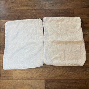 Set of Two Cream Ugg Jacquard Pillow Shams